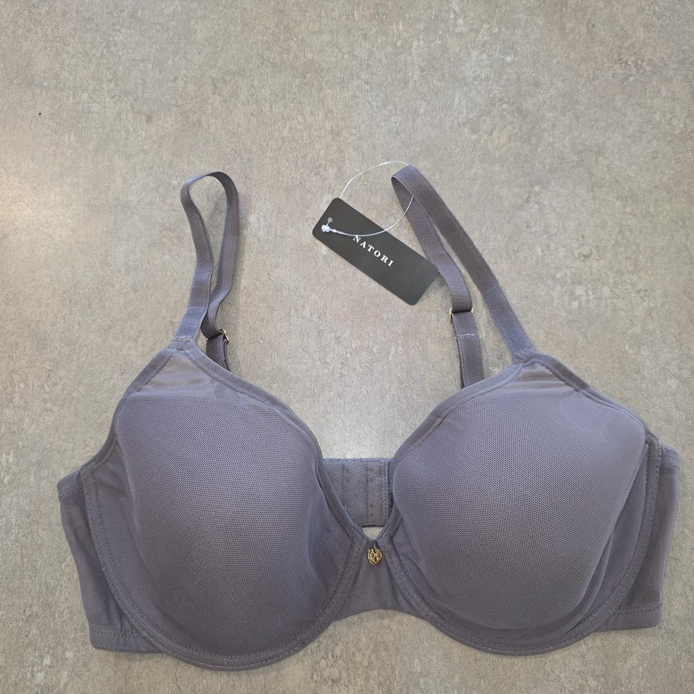 NEW NWT Natori 36D Highlight Bra Gunmetal Grey